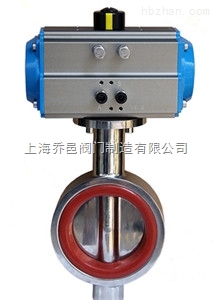 D671Si氣動(dòng)對(duì)夾式硅膠密封衛(wèi)生級(jí)蝶閥